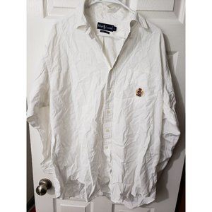 Mens Ralph Lauren White Dress Shirt Size L